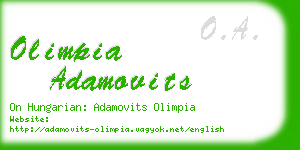 olimpia adamovits business card
